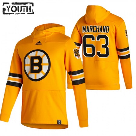 Boston Bruins Brad Marchand 63 2020-21 Reverse Retro Sawyer Hoodie - Criança